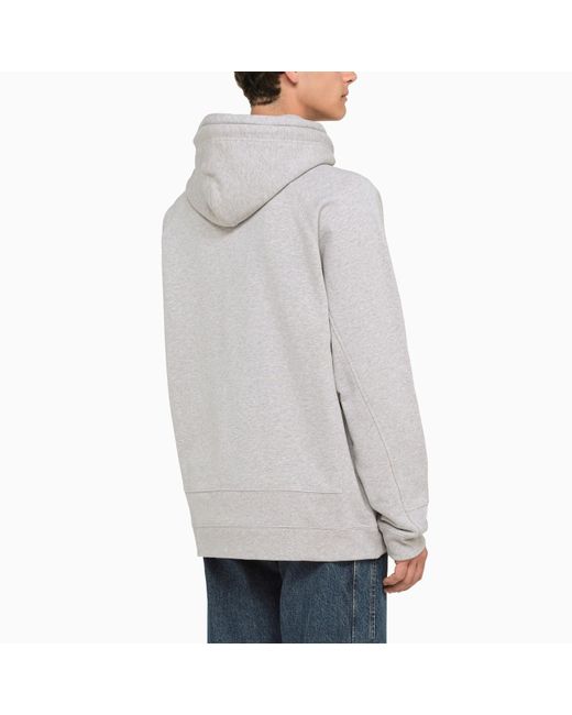 Loewe Gray Cotton Hoodie With Logo for men