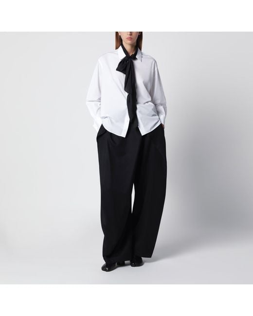 Sacai White Shirt With Scarf