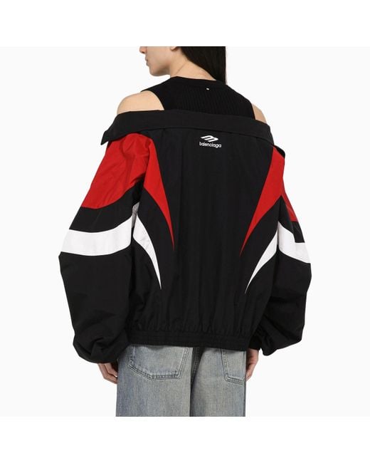 Balenciaga Off Shoulder Tracksuit 3b Sports Icon /red/white Jacket