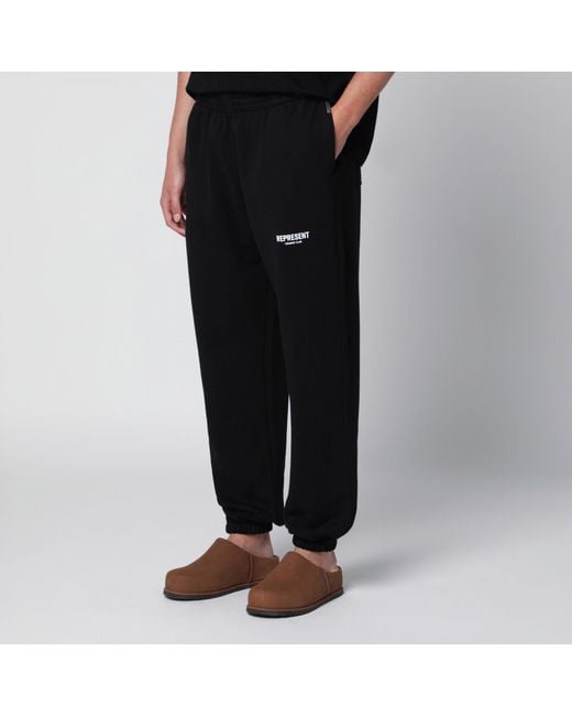 Pantalone Jogging Nero di Represent in Black da Uomo