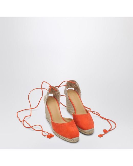 Espadrillas carina 8/007 color papaya di Castaner in Red