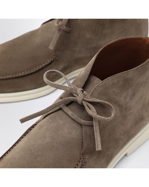 Polacchini walk and walk color tortora di Loro Piana in Brown da Uomo