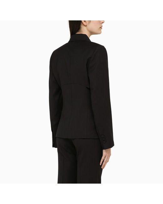 Giacca doppiopetto Lehman nera in lana di Margaux Lonnberg in Black