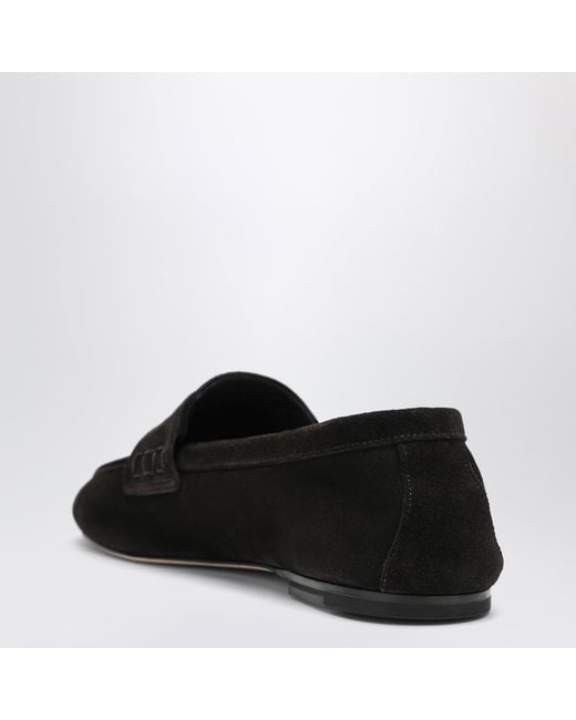 Dear Frances Black Espresso Suede Loafers