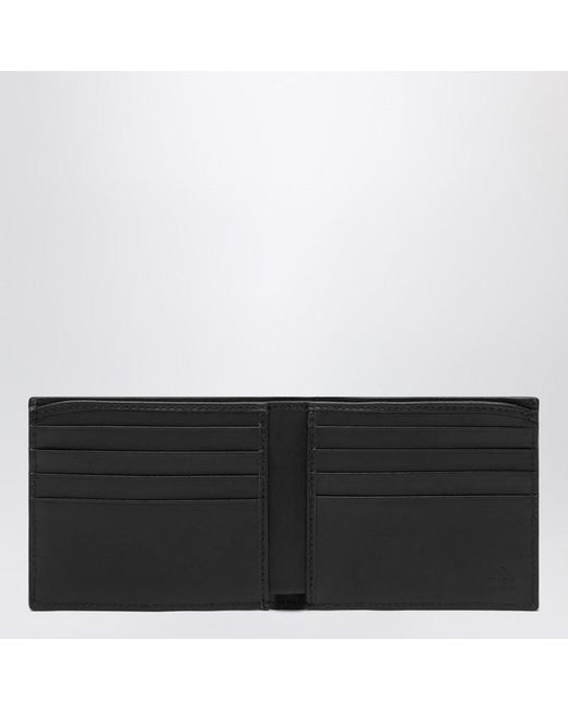 Gucci Schwarze Gg-Leder-Bi-Fold-Geldbörse in Black für Herren
