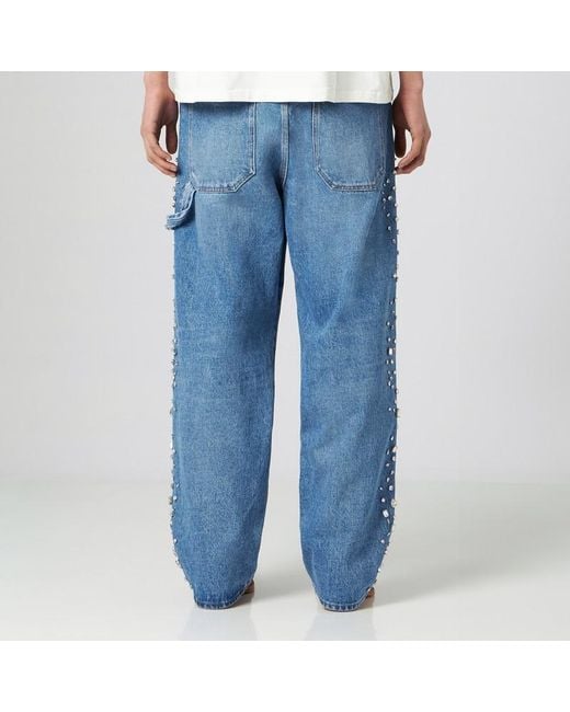 1989 STUDIO Blue Over Denim Pants Crystals for men