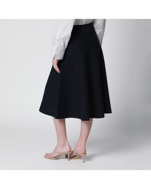 Frankie Shop Black Luglio Midi Knit Skirt