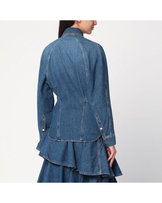 Alaïa Blue Denim Cotton Shirt