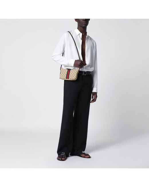 Gucci White Small Gg Pattern Bag for men