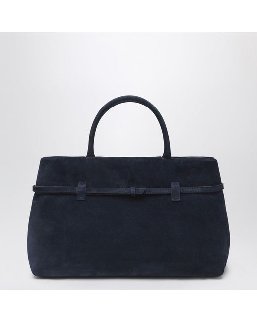 MANU Atelier Blue Le Cambon 35 Dark Suede Bag