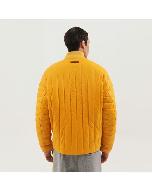 1989 STUDIO Orange Quilted Down Jacket for men