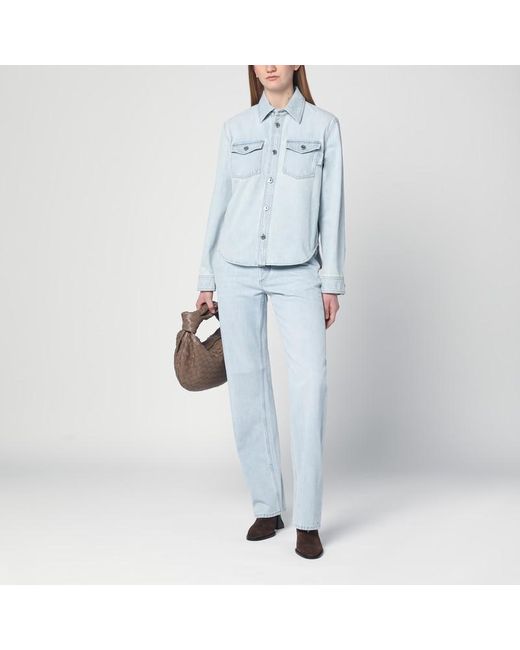 Chemise Clair En Denim Extra Bleach Bottega Veneta en coloris Blue