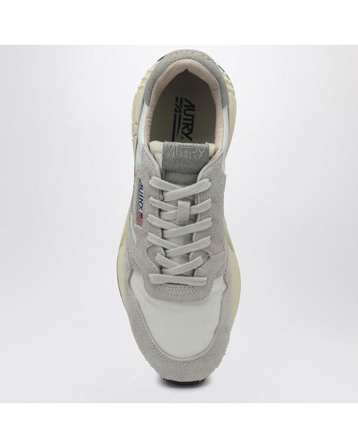 Autry White Reelwind Trainer In Nylon And Suede for men