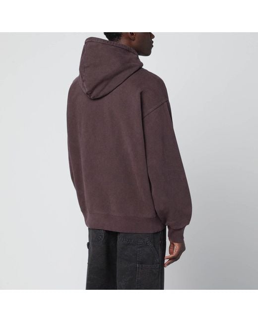 Carhartt Brown Vista Palisander/Garment Dyed Hooded Sweatshirt for men