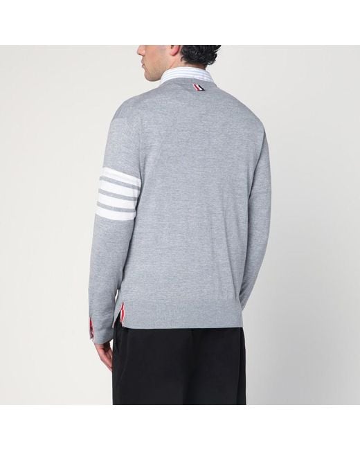 Thom Browne Gray Light Sweater for men