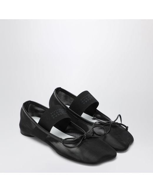 MM6 by Maison Margiela Black Numeric Anatomic Ballerina Flats