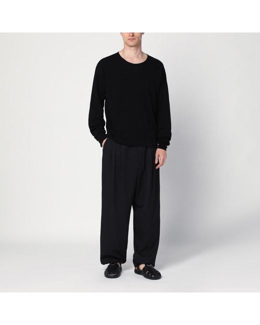 Maglione in cotone di Lemaire in Black da Uomo