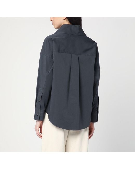 Bottega Veneta Blue Cotton And Silk Shirt