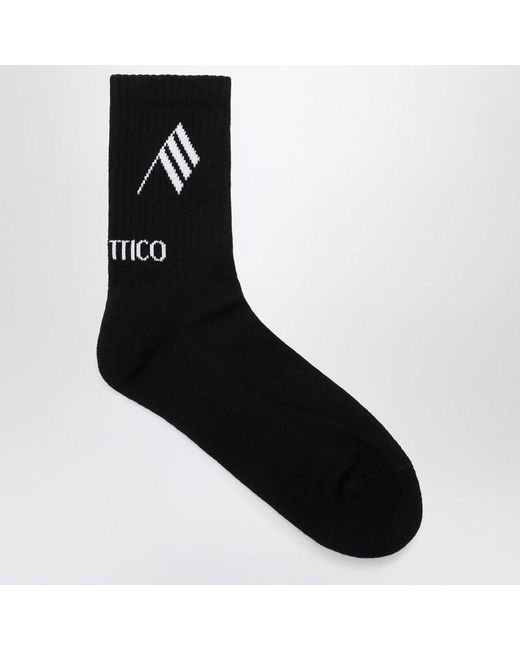 Chaussettes Noires/Blanches Avec Logo The Attico en coloris Black