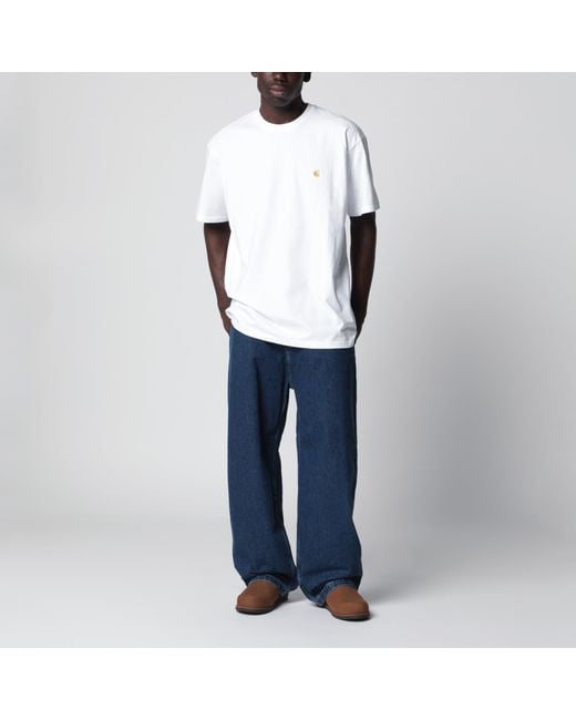 Carhartt White S/S Chase Cotton T-Shirt for men