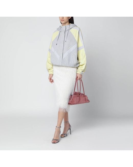 The Attico Blue Light Bomber Sweatshirt