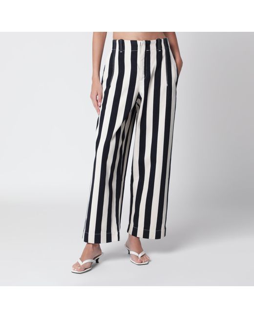 Jacquemus Black Parasol De-Nîmes Striped Denim Trousers