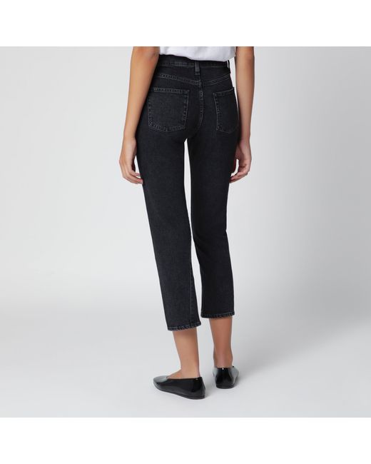 Totême Black Dark Washed Ankle-Length Jeans