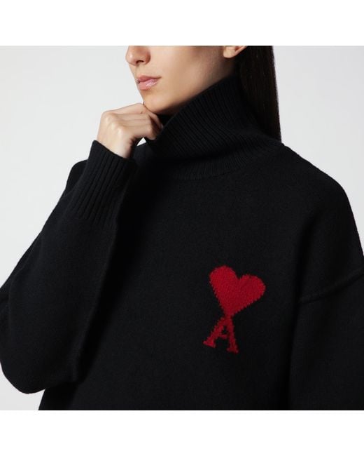 AMI Black Ami De Coeur Sweater