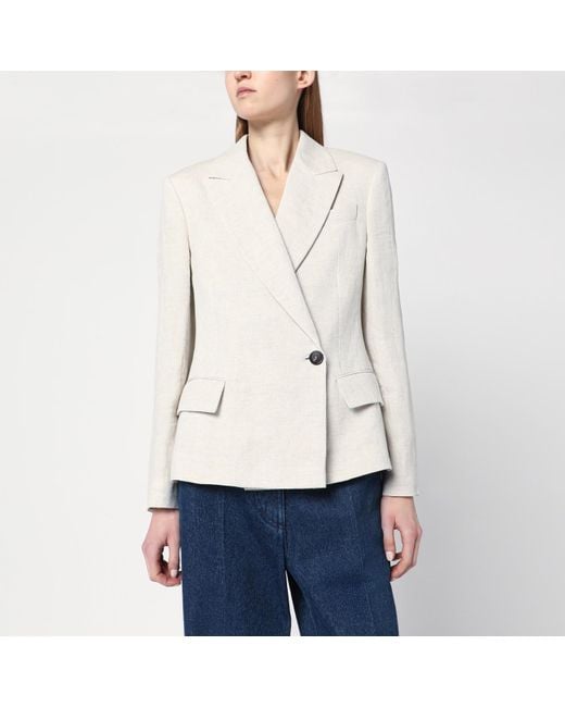 Brunello Cucinelli White Linen Jacket