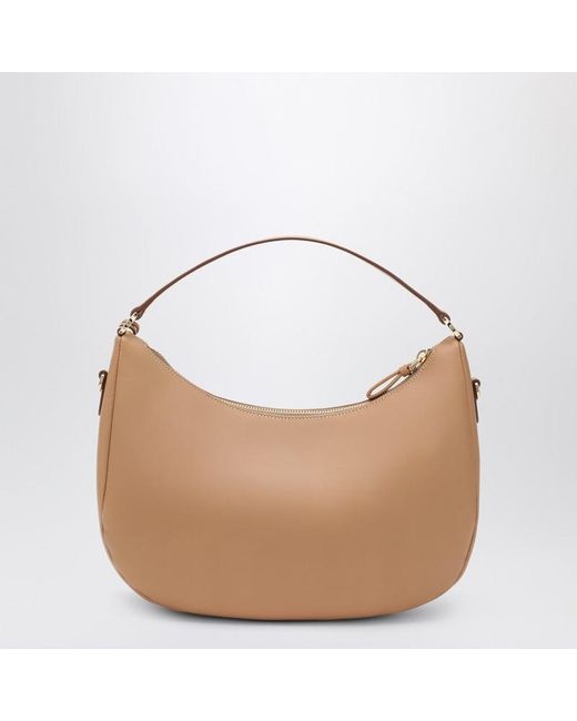 Prada Brown Hellbraune Schultertasche Aus Leder