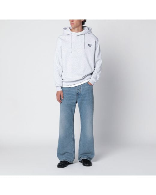 A.P.C. White Cotton Hoodie for men