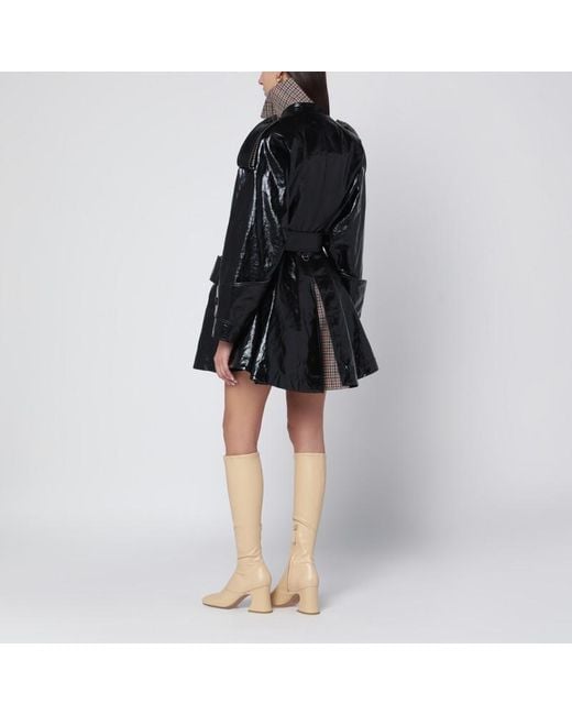 Trench corto in lino rivestito di Chloé in Black