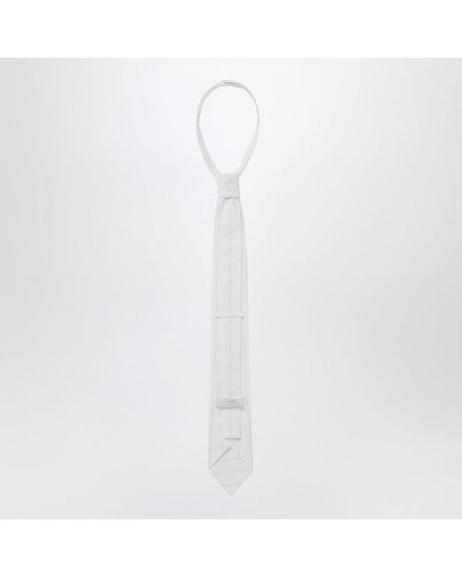 1989 STUDIO White Striped Tie for men