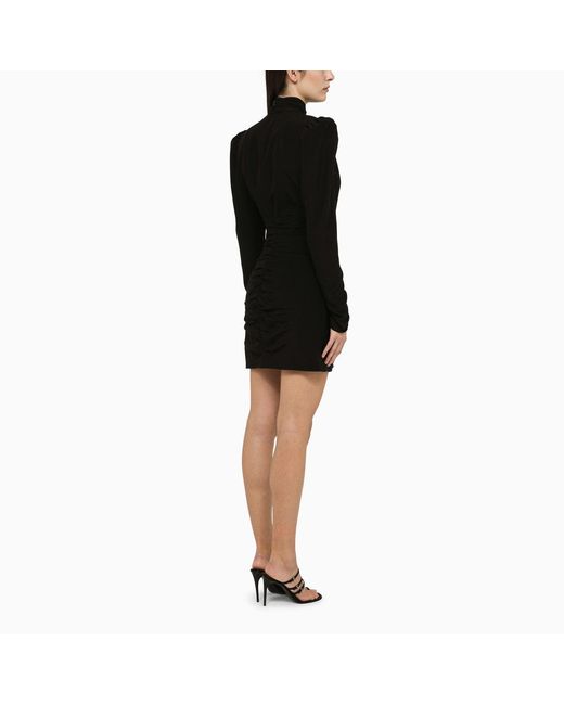 Alessandra Rich Black Draped Minidress