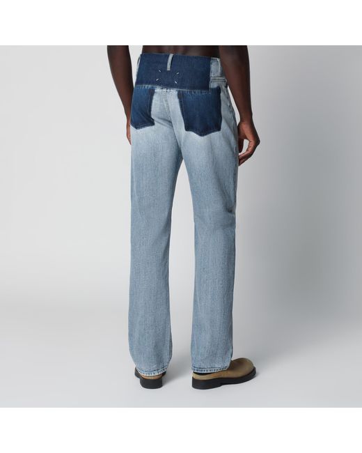 Maison Margiela Blue Patchwork Jeans for men
