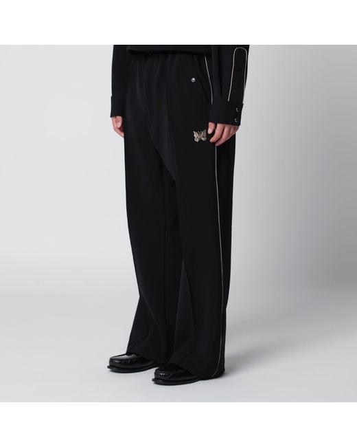 Needles Black Polyester Piping Cowboy Pants for men