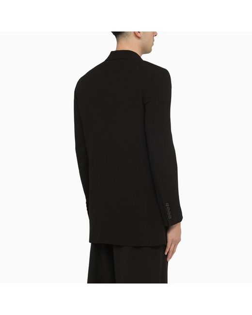Giacca monopetto nera in lana vergine di AMI in Black da Uomo
