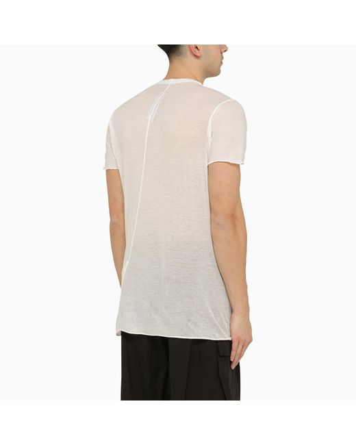 Rick Owens Natural White Crew-neck T-shirt for men