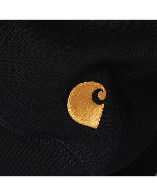 Chase sweatshirt nera in misto cotone di Carhartt in Black da Uomo