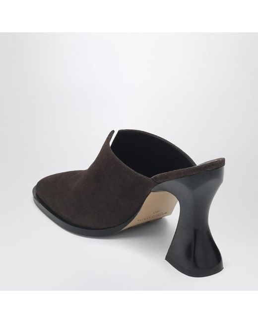 Bottega Veneta Black Mule Cha-Cha Aus Dunkelbraunem Wildleder