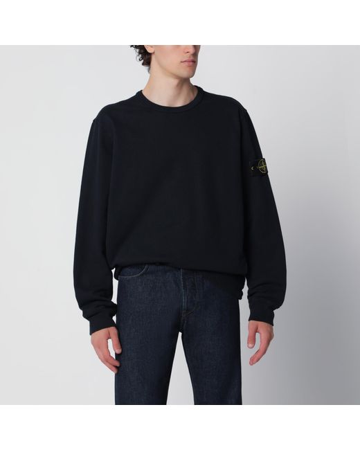 Stone Island Black Crewneck Sweatshirt for men
