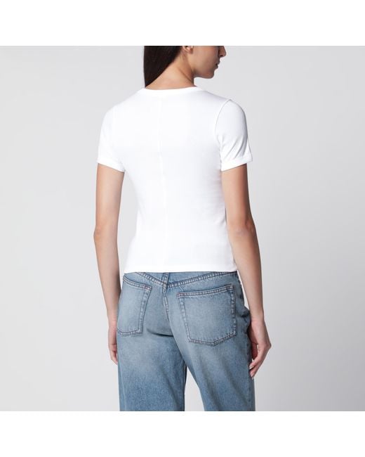 Flore Flore White Car Tee Organic Cotton T-Shirt