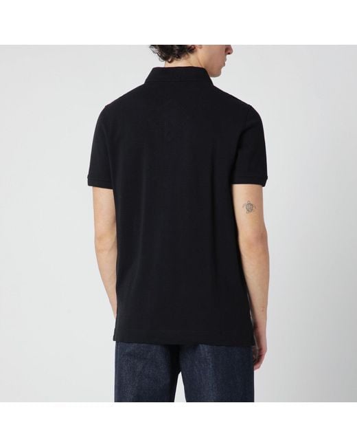Canada Goose Black Polo Shirt With Logo Patch for men