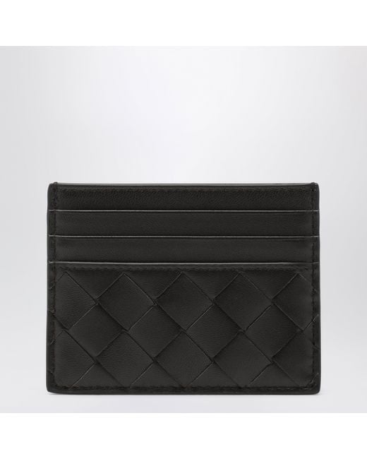 Bottega Veneta Black Fondant Intrecciato Card Holder