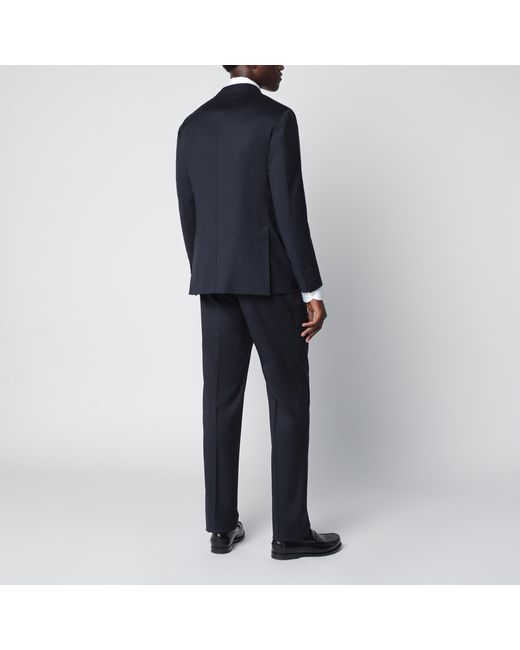 Luigi Bianchi Black Single-Breasted Wool Suit for men