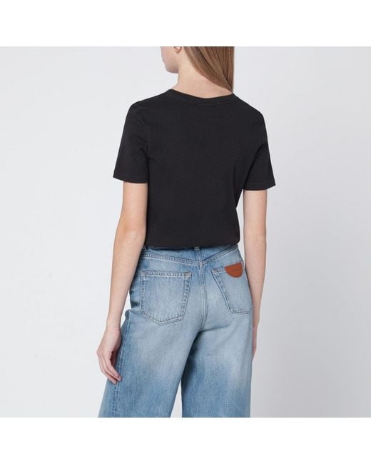Chloé Blue Baby-Fit T-Shirt With Logo And Flamingo Print