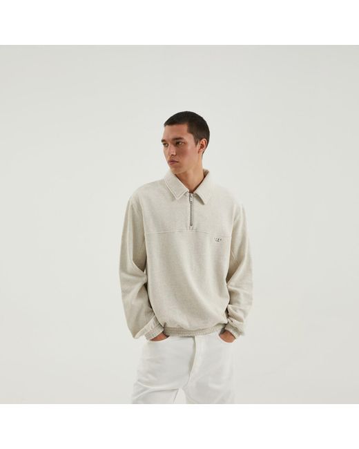 1989 STUDIO Natural Jp Half Zip Sweatshirt Light Cream for men
