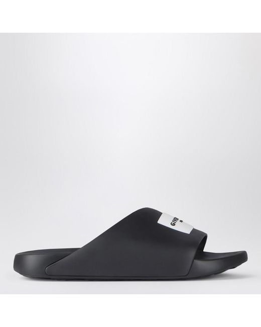Mules Plates Label Slide Noires En Caoutchouc Givenchy pour homme en coloris Blue