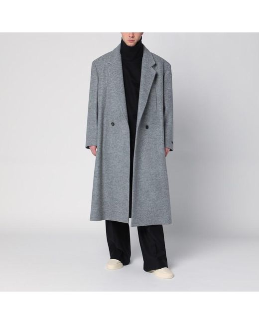 Manteau Croisé Gris En Laine Fear Of God pour homme en coloris Gray