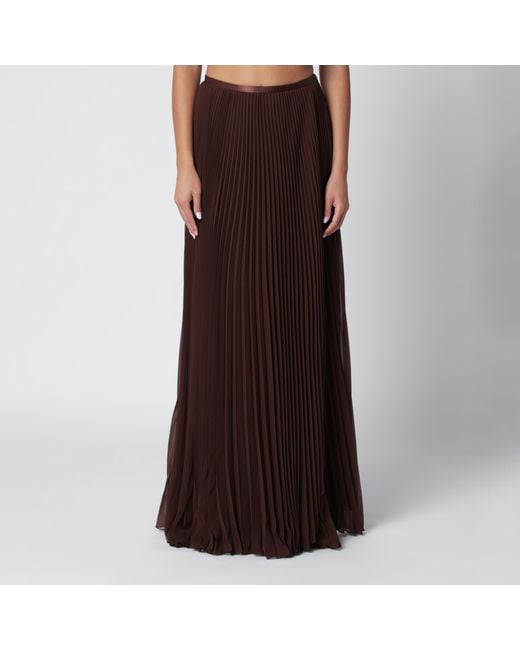Valentino Brown Long Skirt